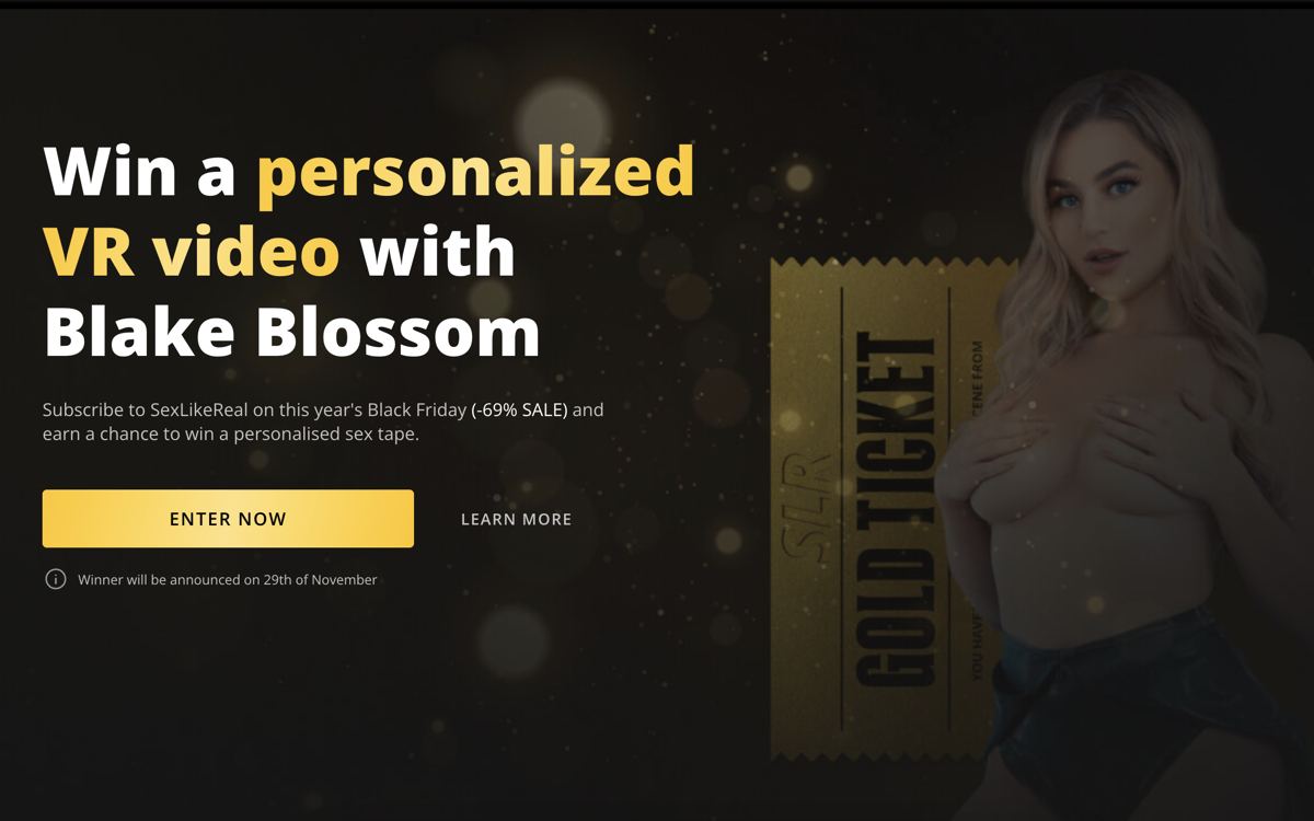 Gold ticket hero for the US streaming platform Black Friday campaign